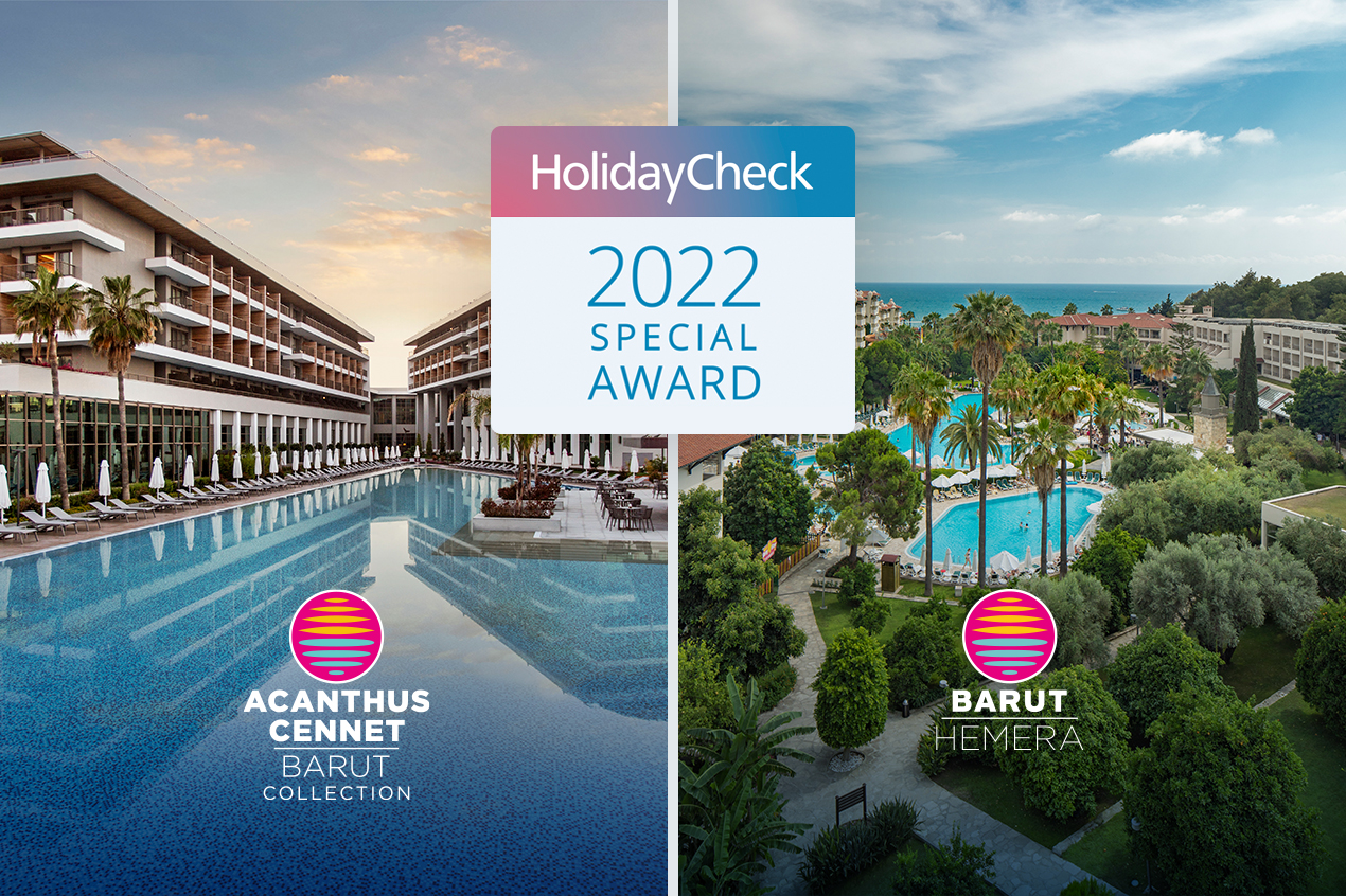 HolidayCheck 2022 En İyi Oteller Listesinde 2 Otelimizle Yer Aldık!
